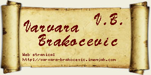 Varvara Brakočević vizit kartica